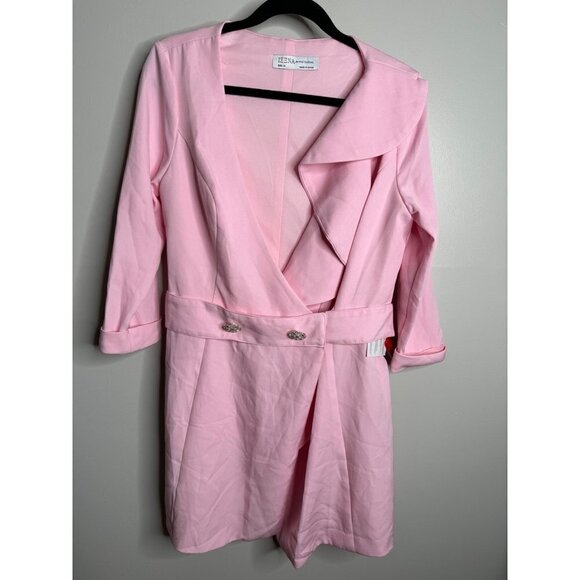 Mac Duggal 55692 Sheath Pink Mini Dress Ruffles Plunging V Neck Size 10 NWT - Picture 7 of 12